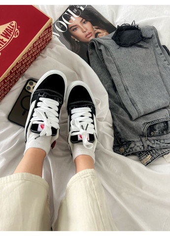 Кросівки жіночі і чоловічі Vans Knu Skool black white | Кну Скул чорно-білі No Brand чорно-білі демісезони (349729036)