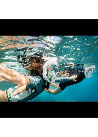 Повнолицьова Дитяча Маска Easybreath Freetalk XS (від 4 до 10 років) для Плавання, Пірнання, Снорклінгу Бірюза без Чохла Subea (348116885)