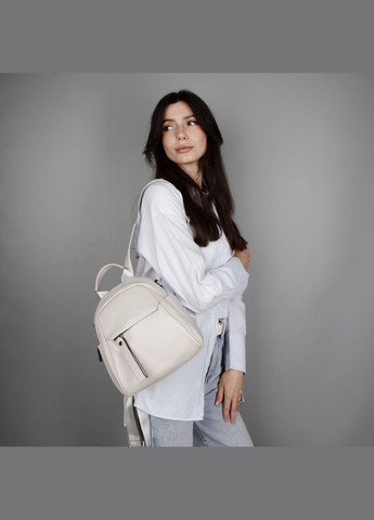 Рюкзак женский кожаный бежевый L20633-56 маленький De Esse (326742111)