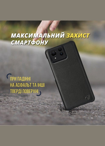 Кожаная накладка Cover для ASUS ZenFone 11 Ultra Чёрная (76910) Stenk (294206232)