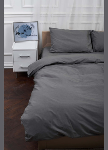 Комплект постельного белья семейный 160х220х2 наволочки 2х50х70 Бязь Gold Люкс (MS-820001144) Moon&Star Gray (285716963)