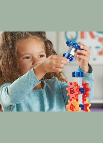 Развивающий конструктор с шестернями "Машиностроители" (60 эл.) STEM Explorers Machine Makers, Gears! Learning Resources (338425982)