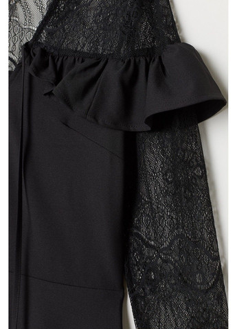 Чорна коктейльна сукня H&M однотонна