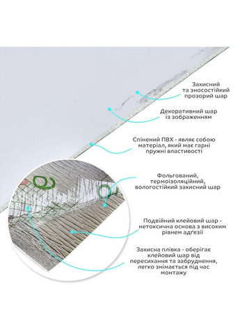 Самоклеющаяся виниловая плитка в рулоне 600х3000х2мм Белый воздушный мрамор Глянцевая SW-00001287 love-shopping Sticker Wall (354661422)