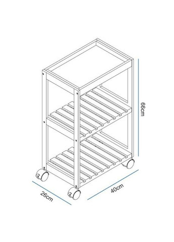 Етажерка з дерева для ванної на коліщатах Самнер зефір (АБТ-003220) No Brand (328210260)