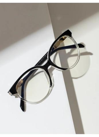 Готовые женские пластиковые очки круглые для зрения -1.00 для дали прозрачная линза Ralph (372512189)