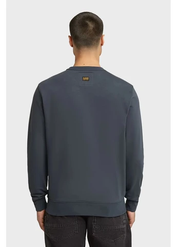 Темно-синий свитшот G-Star Raw однотонный вышивка (377437920)