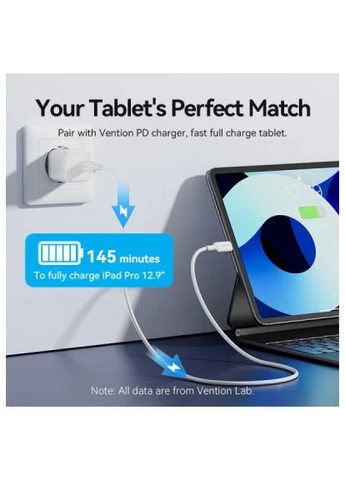 Дата кабель (LAKSF) Vention USB-C to Lightning 1.0m PD27W PVC blue (401638096)