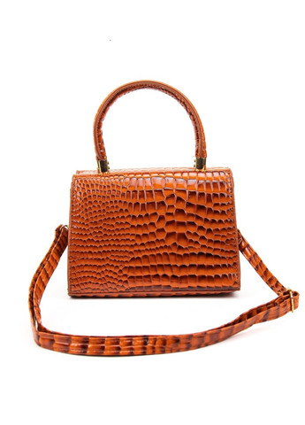 Женская сумка кроссбоди через плечо из экокожи с клапаном тиснения под рептилию RoyalBag P2-1801 (331879761)