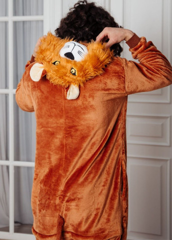 Чоловіче кігурумі лев із хутряною гривою кишенями та хвостом (1027/1) My Kigu (356156700)