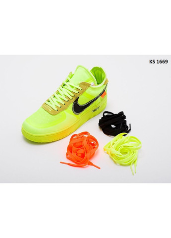 Белые демисезонные кроссовки мужские nike x off-white air force 1 low найк No Brand