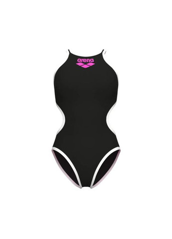 Чорний літній жіночий купальник для плавання one biglogo one piece (001198-510) розмір Arena