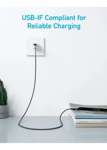 Кабель 322 USB-A USB-C 0.9m USB Type-A - USB Type-C 0.9 м чорний Anker (402280756)