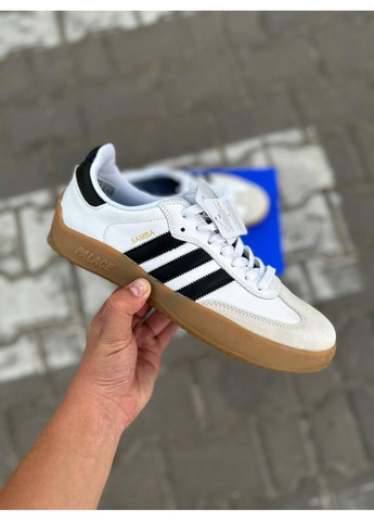 Чорні Осінні кросівки чоловічі adidas puig samba palace white black адідас No Brand