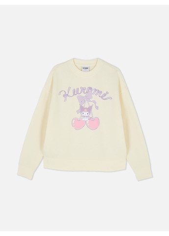 Бежевий світшот фліс,кремовий з принтом, Primark (368151592)