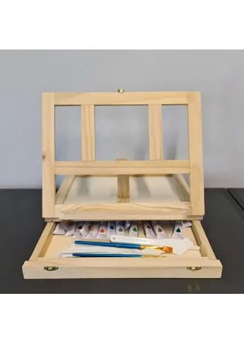 Набор комплект художественный для рисования чемодане с мольбертом холстами 45 элементов 34х26х6,5 см (479239-Prob) Unbranded (316427046)