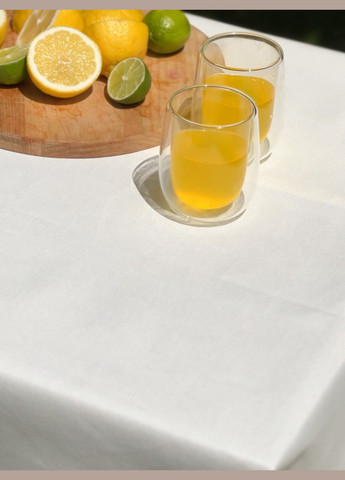 Водоотталкивающая Скатерть "Ваниль однотон" 100х100 см (+4 салфетки 30х40) No Brand (317275542)