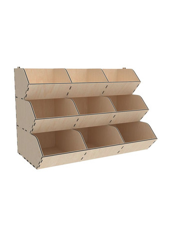 Диспенсер із фанери 9 комірок 440х250х300 Ekostar (366599721)