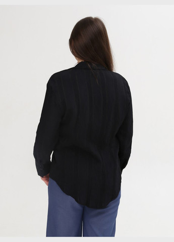 Сорочка жіноча чорна пряма довгий рукав MDG пряма (293971916)