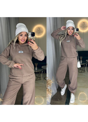 Костюм 1117 Полар флис Турция,брюки и затяжки,кофта с капюшоном Україна (369152232)