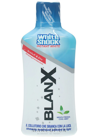 Ополіскувач для ротової порожнини "Миттєва білизна" White Shock Instant White 500ml (440239-139906) Blanx (368629529)