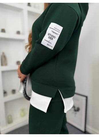 Теплый костюм из тринитки на флисе No Brand (365804775)