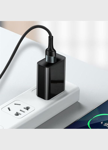 Кабель USB - Type-C (M/M), nylon, 2.4 А, 1 м, Black (CW-CBUC045-BK) Colorway (336959673)