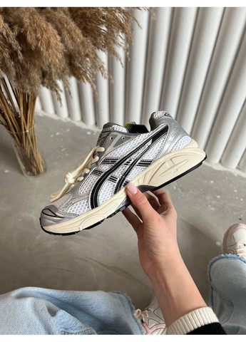 Срібні всесезонні кросівки gel-kayano 14 black silver Asics