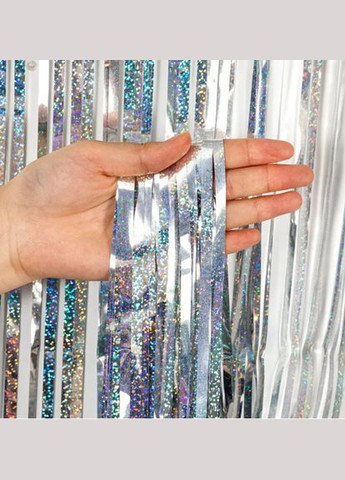 для фотозони з голограмою 1 м на 1 м сріблястий Jannet Дощик (316301140)