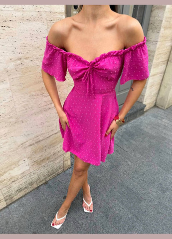 Малиновое повседневный, кэжуал женское малиновое платье No Brand однотонное