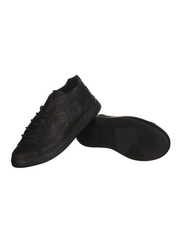 Чорні Осінні чоловічі кросівки зі шкіри m-81 Trendy