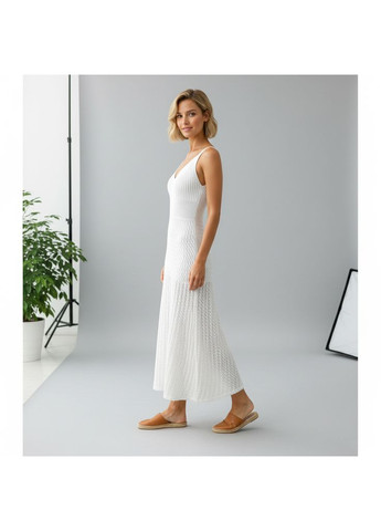 Білий кежуал легка літня трикотажна сукня білий а-силует Number Nine