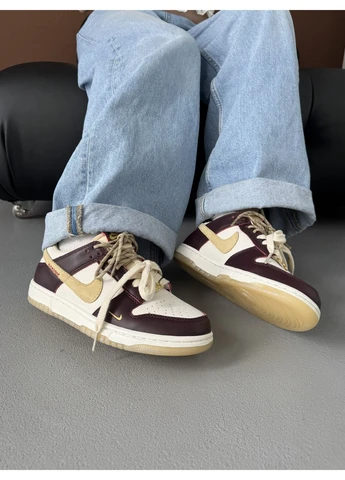 Кросівки жіночі і чоловічі Nike SB Dunk Low LX White Maroon | Найк СБ Данк низькі білі бордові No Brand білі демісезони (400829378)