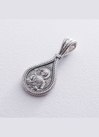 Срібна ладанка Свята мучениця Любов. Ангел Хранитель 132980 Oniks (264023601)