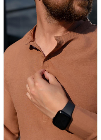 Стильна чоловіча сорочка з прямим приталеним кроєм та коміром-стійкою Vakko (362189160)