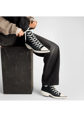 Чорні кеди chuck 70 de luxe pointed black a13016c Converse