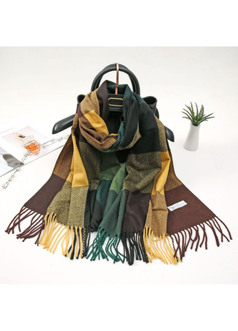 Кашеміровий палантин шарф у клітину з бахромою PASHMINA No Brand (362666283)