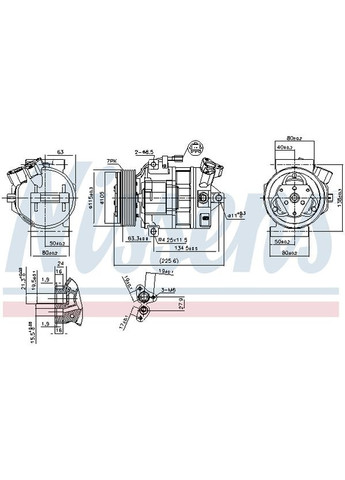 Компрессор кондиционера NISSAN PRIMASTAR (X83) (02-) 2.0 DCI RENAULT TRAFIC II (01-) 2.0 DCI RENAULT VEL SATIS Nissens (354337403)