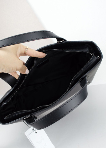 Сумка женская кожаная с 2 ручками 02458 офисная черная Virginia Conti (300073292)