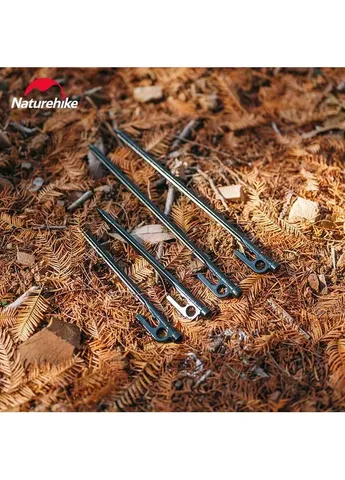 Кілок сталевий для намету Naturehike CNH22ZP018 20 см чорний No Brand (408321336)