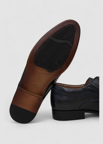 Темно-синие туфли мужские с перфорацией,, 243rc1593 KangFu