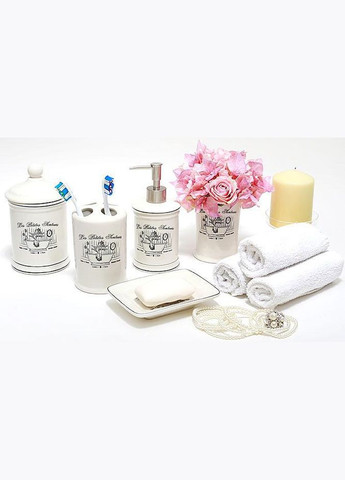 Подставка LE BAIN Silver Ø8.7х13.4см для зубных щеток, фарфор Bona (297366454)