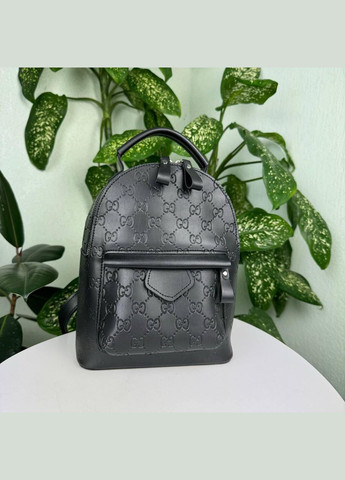 Жіночий мінішпакетка-стиль-стискач із тисненням чорний, маленький прогулянковий рюкзачок No Brand (334730152)