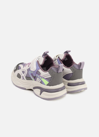 Сірі осінні кросівки для дівчинки, на пласкій підошві колір сірий cb-00274028 Kimboo