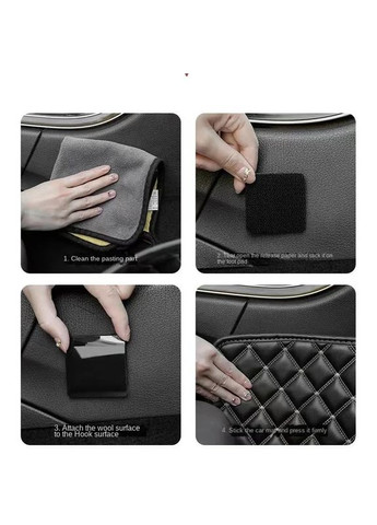 Липучка двостороння прямокутна на клейкій основі 16×70 мм Чорні No Brand (358205216)