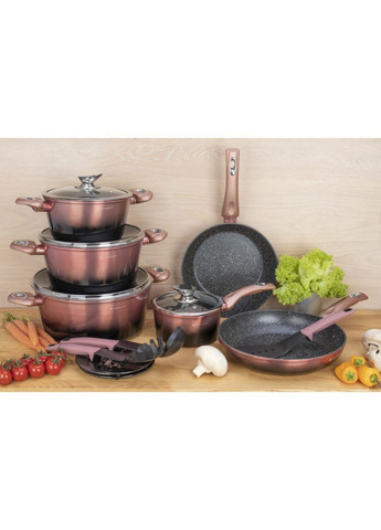 Набор посуды 15 предметов с мраморным покрытием Edenberg EB-5626 (302007226)