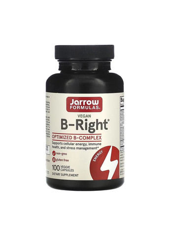 Витамины группы B B-Right 100 капсул для энергии иммунной системы и управления стрессом Jarrow Formulas (368989758)