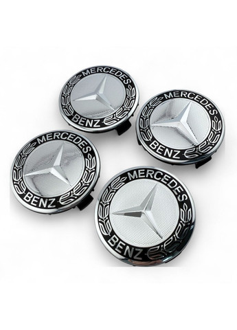 Ковпачок в диски Мерседес заглушка для дисків Mercedes 75/68 мм. Срібний колосок (1 шт.) Mercedes-Benz (354698311)