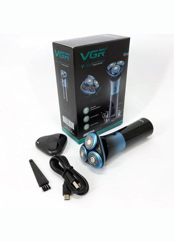 Мужская електробритва V-326 аккумуляторная бритва для мужчин Бирюзовый 5 Вт VGR (302890725)