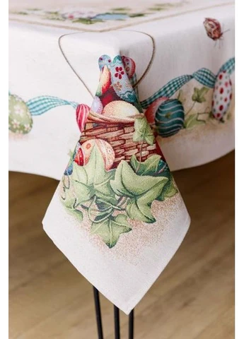 Пасхальна скатертина Веснянка 135х350 см Різнокольоровий (8243) Art Knit (387577533)